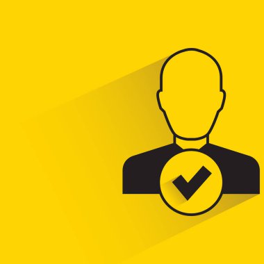 Sarı arkaplanda gölge olan işaretleri işaretleyin