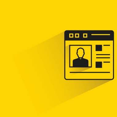 profil web tarayıcı gölge sarı arkaplan