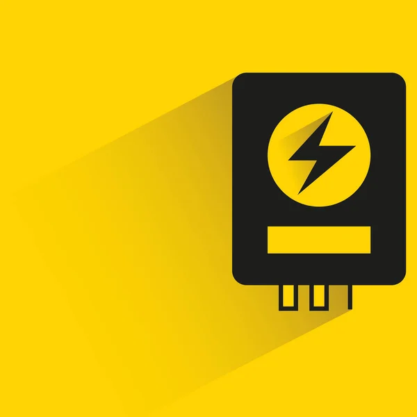 Energía Batería Con Fondo Amarillo Sombra — Vector de stock