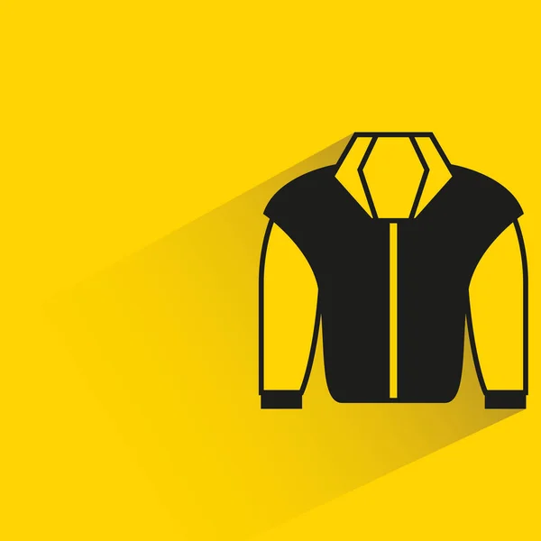 黄色の背景に影のあるジャケット — ストックベクタ
