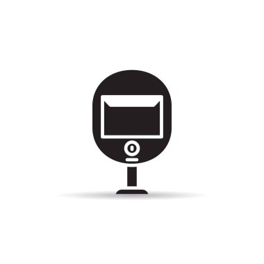 Beyaz arkaplanda posta kutusu ve posta kutusu simgesi