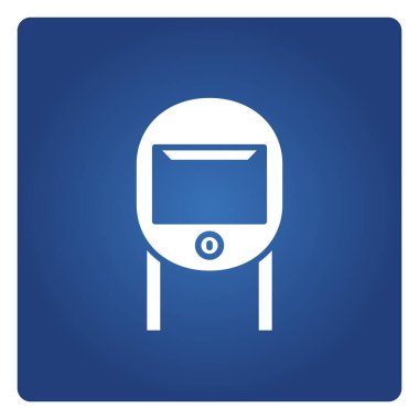 Mavi arkaplanda posta kutusu ve posta kutusu simgesi