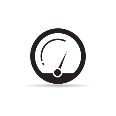 Hız göstergesi ve ölçü simgeleri vektör illüstrasyonunu ayarlayın  