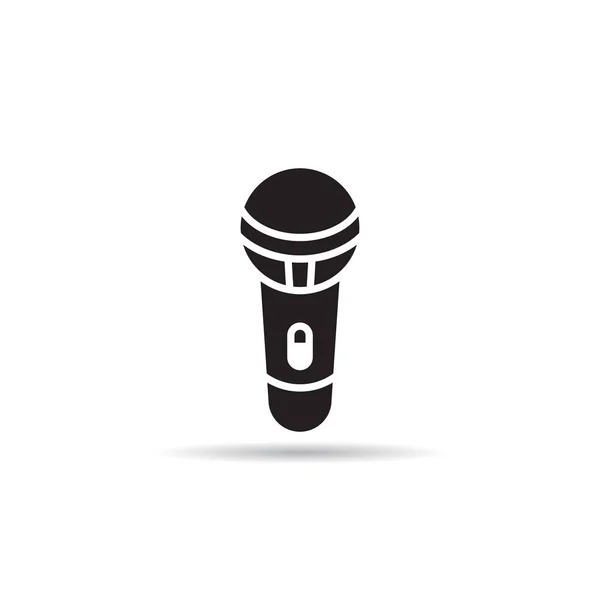 Icône Microphone Sur Fond Blanc — Image vectorielle
