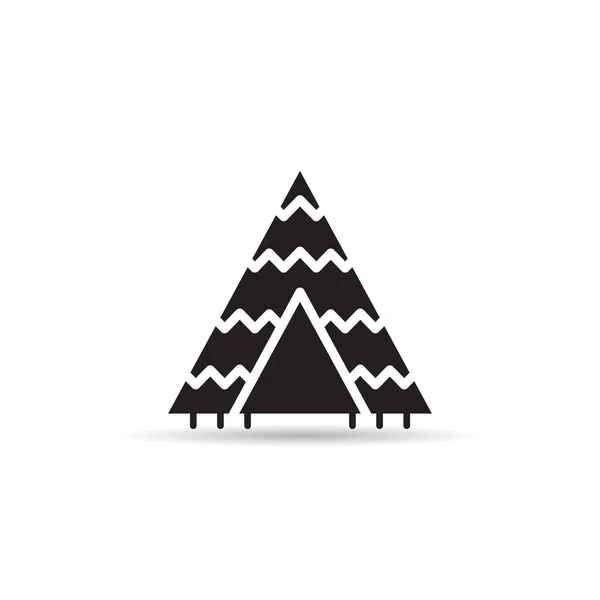 Tent Camp Icons Vector — Stock Vector