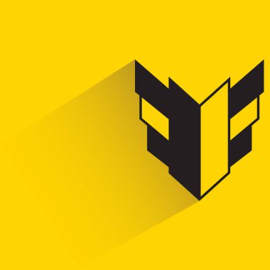 Sarı arka planda gölgesi olan asker rütbesi