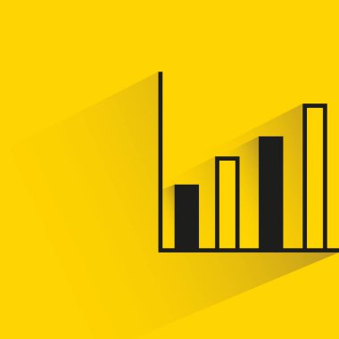 Sarı arkaplanda gölgesi olan bar tablosu