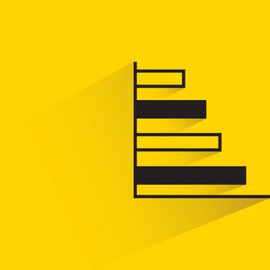 Sarı arkaplanda gölgesi olan bar tablosu