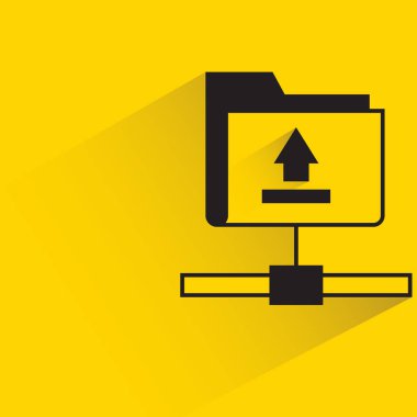 Sarı arkaplana dizin indirme gölgesi yükle