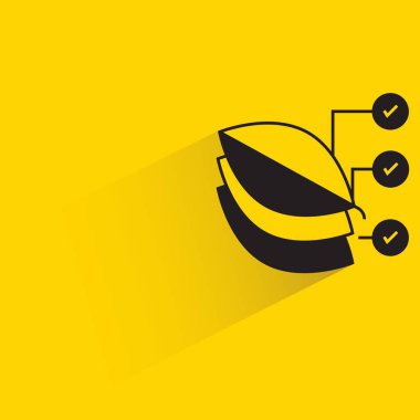 sarı arka planda gölgesi olan akıllı tarım kavramını işaretle ve işaretle