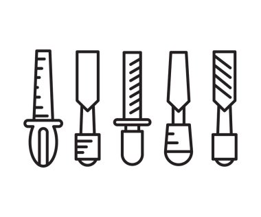 rasp ve el araç simgeleri vektörü ayarla