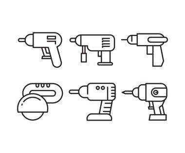 sondaj makinesi simgeleri vektörü ayarla