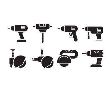 elektrikli matkap simgeleri vektörü ayarla