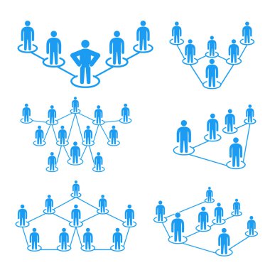 İnsanları birbirine bağlayan, sosyal medya çevreleri, insanlar ağ şeması