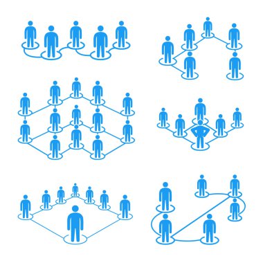 İnsanları birbirine bağlayan, sosyal medya çevreleri, insanlar ağ şeması