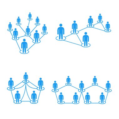 İnsanları birbirine bağlayan, sosyal medya çevreleri, insanlar ağ şeması