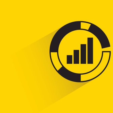 Sarı arkaplanda gölgesi olan bar tablosu