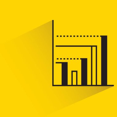 Sarı arkaplanda gölgesi olan bar tablosu