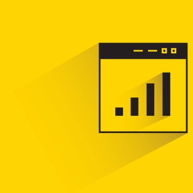 Sarı arkaplanda ağ analizi ve bar grafiği