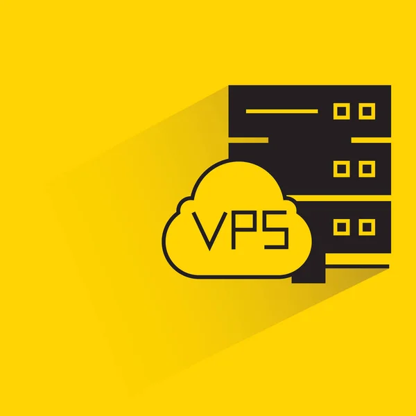 Router Cloud Vps Yellow Background — Vector de stock