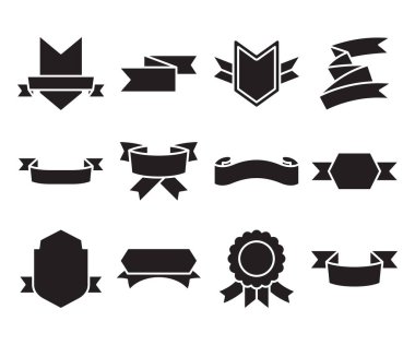 kurdele pankartı etiketi ve ödül rozeti vektörü