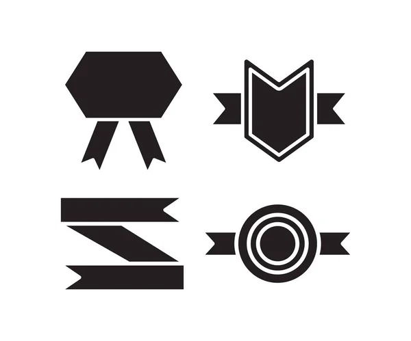 Etykieta Banera Wstążki Wektor Symbolu Odznaki — Wektor stockowy