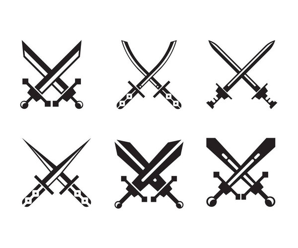 crossed swords symbol vector illustration