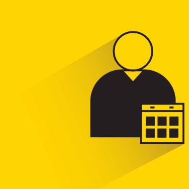 sarı arkaplanda takvim simgesine sahip kullanıcı