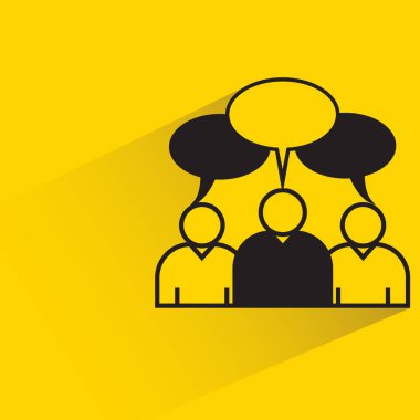 group of people and message on yellow background