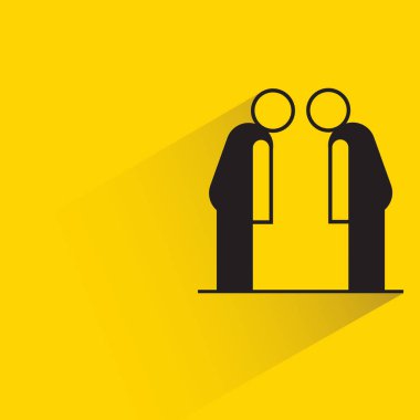 people respect each other on yellow background