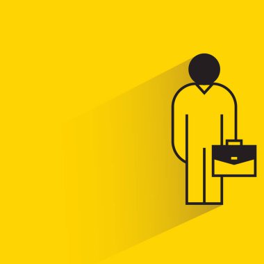 people holding briefcase icon on yellow background