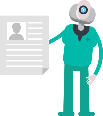 İnsansı Doktor Karakteri İş Bulma Uygulama Belgesi