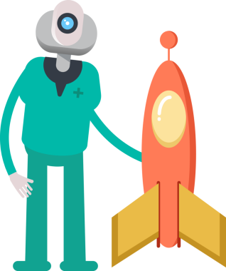 İnsansı Doktor Karakteri ve Roket