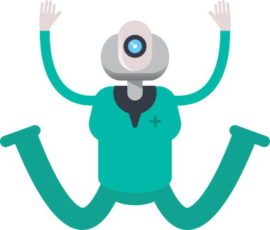 İnsansı Doktor Karakter Atlama Çizimi