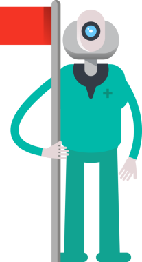 İnsansı Doktor Karakteri Bayrak Direğini Tutuyor