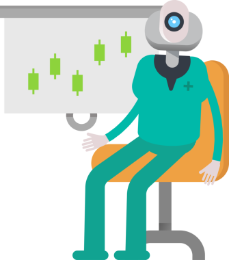 İnsansı Doktor Karakteri Candlestick Çizelgesi Sunar