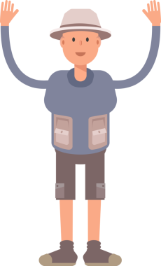 Turist Karakteri Ellerinizi Kaldırın