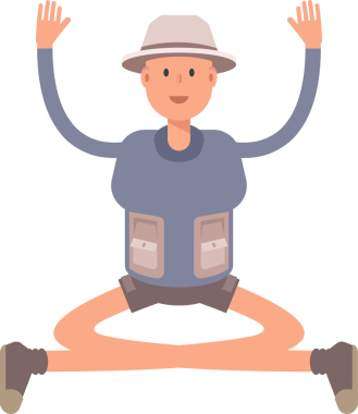 Turist Karakteri Oturan Resimler