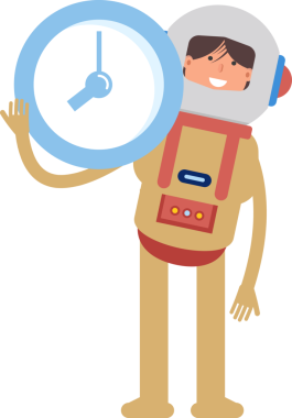 Astronot Karakter Tutma Saati