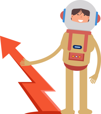 Astronot Karakteri ve Ok Çizelgesi