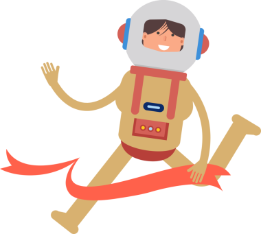 Bitiş Çizgisi 'nde Astronot Karakteri