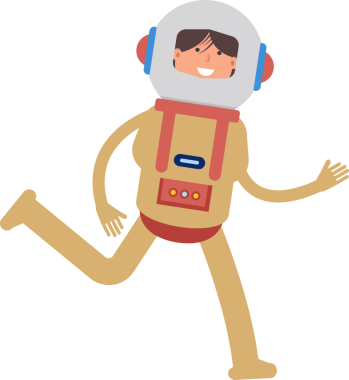 Astronot Karakteri Çizimi