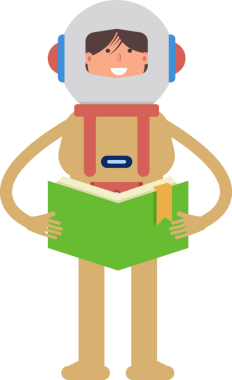 Astronot Karakteri Okuma Kitabı