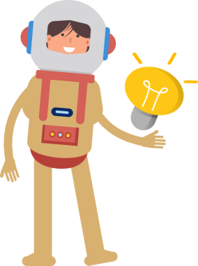 Astronot Karakteri ve Ampul