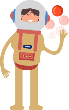 Astronot Karakteri Top Oynuyor