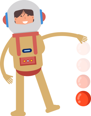 Astronot Karakteri Atış Topu