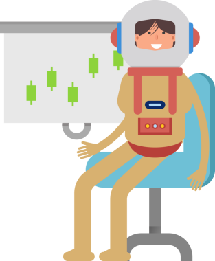 Astronot Karakteri Sunar Mum Boyası Çizelgesi