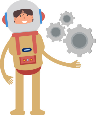 Astronot Karakteri Tutma Teçhizatı