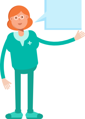 Kadın Doktor Karakteri ve Konuşma Baloncuğu