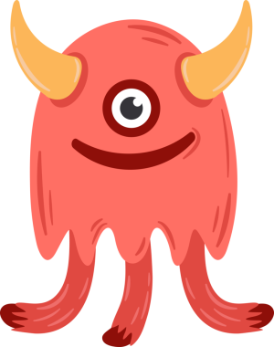 Canavar Karakteri Çizimi Clipart